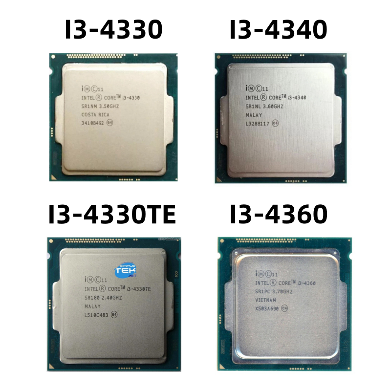 Bộ xử lý đồ họa tích hợp Intel Core I3 ❈ ❈ I3 4330 4340 4330TE 4360 CPU 2 lõi 2.4GHz đến 3.7GHz 54W 