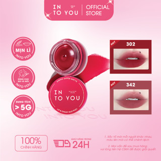 Son Bùn Dạng Hũ INTO YOU Cosmetic Mịn Lì Dùng Cho Cả Môi Và Má Trọng Lượng Lớn 5g