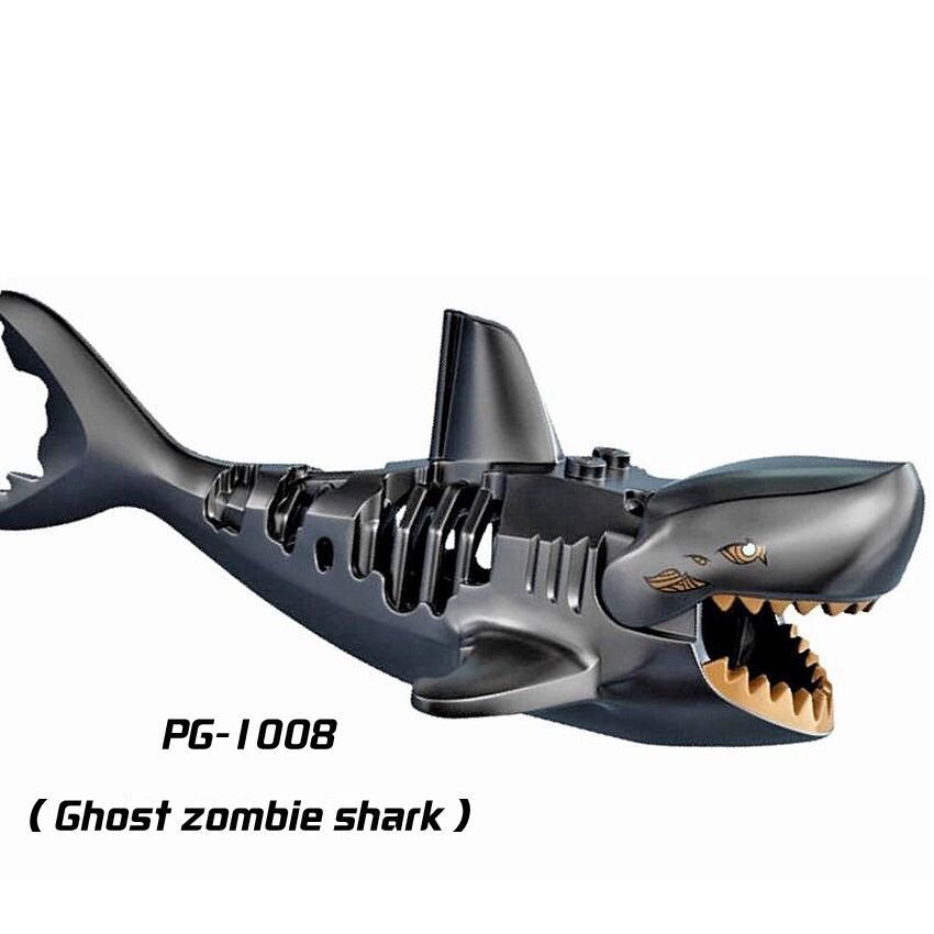 Khối Cá Mập Đồ Chơi Ma Zombie Cá Mập Khối Xây Dựng Đồ Chơi PG1008