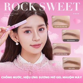   LIVE  Rock Sweet RS Mascara lông mày Velvet Mist Tint Lâu trôi Nhìn lông mày hoang dã Lông mày bền Màu cà phê sữa Chống nhòe Dễ sử dụng 