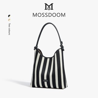 MOSSDOOM Stria Bag Túi đeo vai thời trang đơn giản tương phản sọc