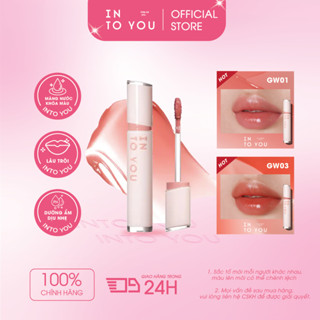  Son Bóng Gương GW01 INTO YOU Căng Mọng Dưỡng Ẩm Trong Suốt Chống Dính 2.6g 