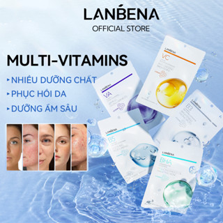 【10PCS Set 10 Mặt Nạ Lanbena BHA,VC,VA,B5,B3 MULTI-VITAMINS NHIỀU DƯỠNG CHẤT PHỤC HỒI DA DƯỠNG ẨM SÂU 25ml