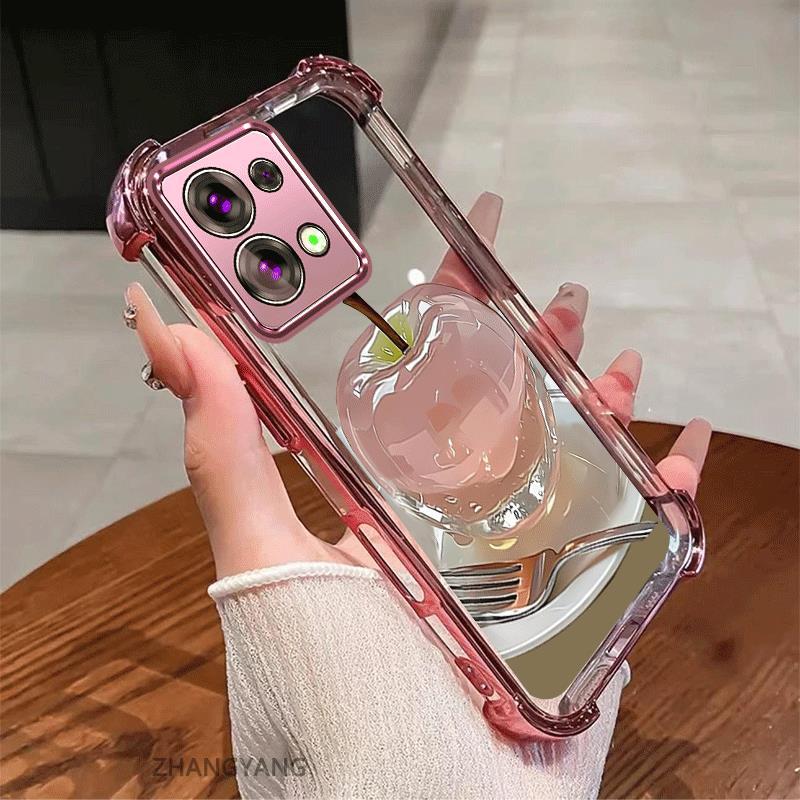 Ốp Lưng Cho Redmi note 13 note 13 Pro Mạ Điện Chống Sốc Ốp Lưng Điện Thoại Thẩm Mỹ Độ Nét Cao Pha Lê Thiết Kế Mới Dễ Thương Hình apple silicone TPU Mềm case