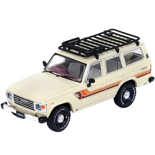 INNO64 1: 64 IN64-FJ60-BEI Toyota Land Cruiser FJ60 có giá đỡ mái màu be Diecast tỷ lệ xe mô hình