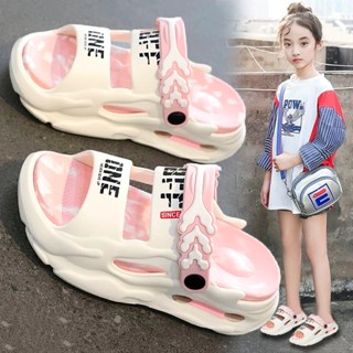 Dép trẻ em dành cho bé gái, dép hai chiều đế mềm mùa hè, chống thấm nước và chống trượt, giày đi biển ngoài trời cỡ lớn cho trẻ em.