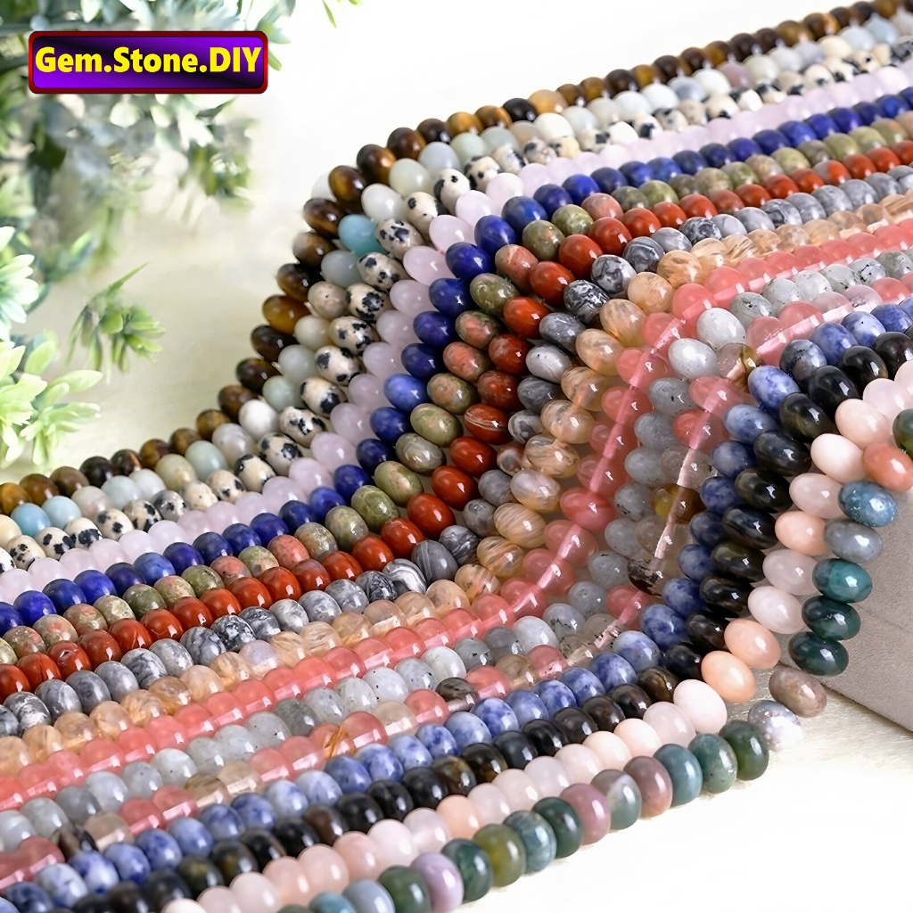 Oblate Shape Collection Natural Stone，Loose Bead Bộ sưu tập hình chữ nhật Đá tự nhiên, Miếng đệm hạt