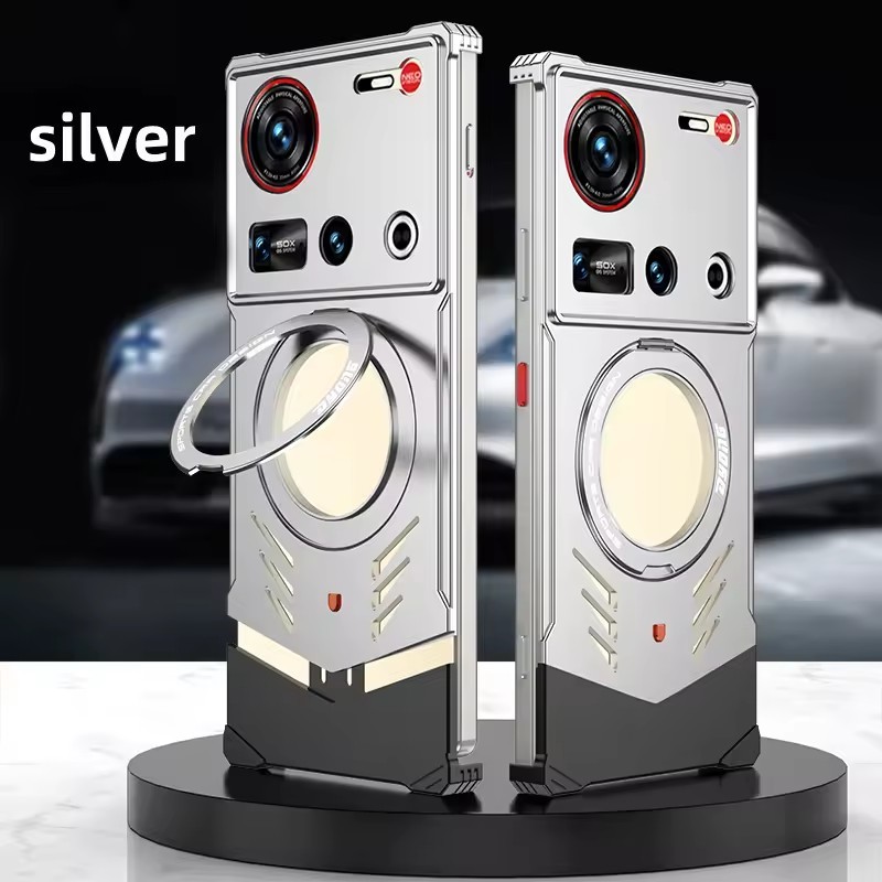 Vỏ kim loại chống sốc tản nhiệt không khung cho ZTE Nubia Z70 Ultra Magnet 360 Ring Z70 Vỏ Z70S
