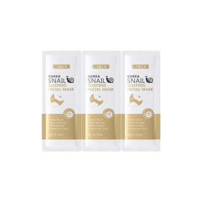 Bộ 3 Mặt Nạ Ngủ Chiết Xuất Ốc Sên LAIKOU Chống Nếp Nhăn Dưỡng Ẩm Se Khít Lỗ Chân Lông