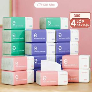 [Gió Nhẹ]20 Gói Khăn Ăn 4 Lớp Kết Cấu Cao Cấp Mềm Mại Mịn Tiện Lợi Gói Kết Hợp