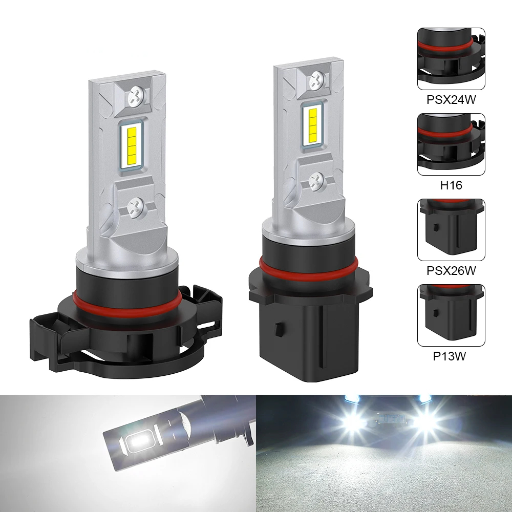 2 Chiếc PSX24W PSX26W P13W H16 3570LED Bóng Đèn Sương Mù Chống Thấm Nước DRL Lái Xe Đèn Sương Mù Phụ