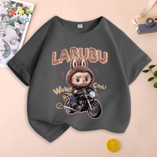 Áo thun bé trai , vải Cotton nguyên chất nhẹ thoáng khí, mềm mại thoải mái , in LABUBU