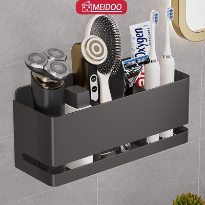 MEIDOO Giá để bàn chải đánh răng và kem đánh răng trong phòng tắm, gắn tường, khả năng chịu tải cao