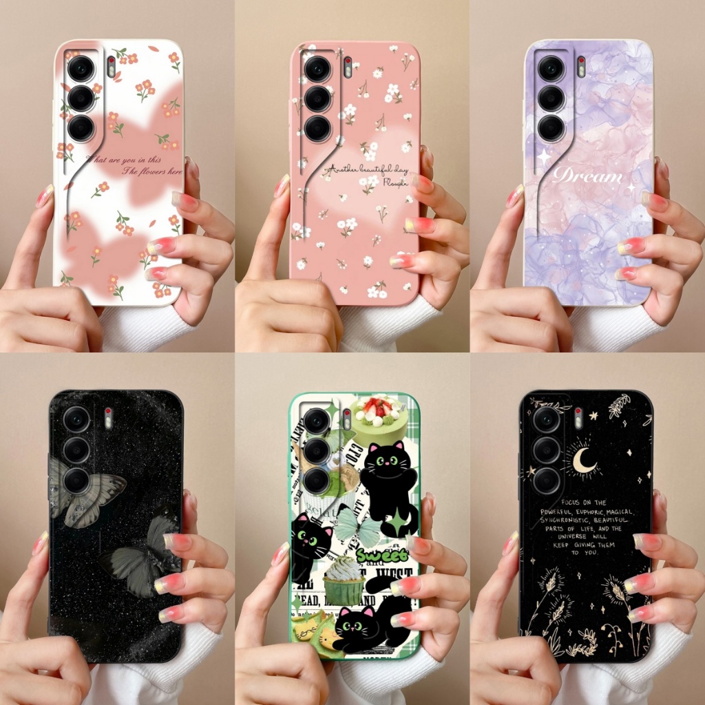 Dành Cho Tecno Camon 40 40 Pro 4G 5G Ốp Điện Thoại Mặt Trăng Dễ Thương Silicon Mềm Chống Trượt Vỏ Bả