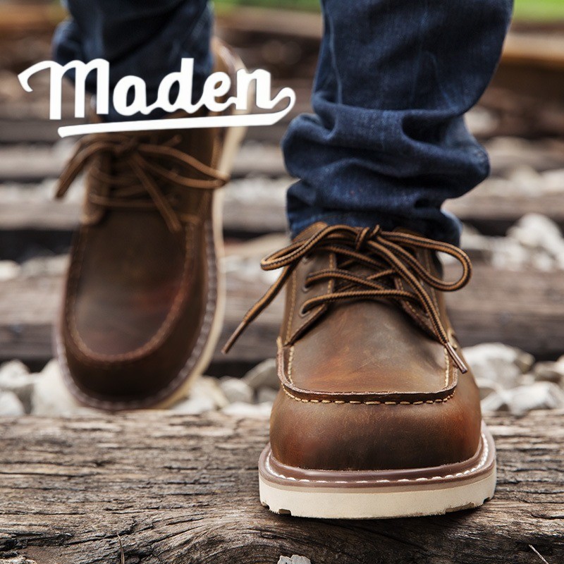 MADEN thương hiệu 2025 mới của Mỹ cổ điển bảo hộ lao động thông thường giày nam cổ thấp đầu lớn giày