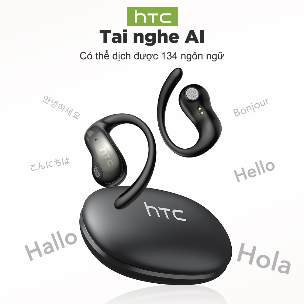 HTC NE19 Tai nghe phiên dịch AI Tai nghe Bluetooth 6.0 Có thể dịch 135 ngôn ngữ Âm thanh nổi HiFi Tai nghe không dây Có micrô Tai nghe phiên dịch | BigBuy360 - bigbuy360.vn