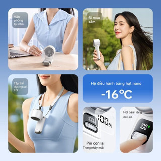 REMAX RS-SF15 FAN Quạt cầm tay tốc độ cao làm mát gấp 100 tốc độ Remax, quạt usb để bàn mini và tiện lợi, quạt điện nhỏ treo cổ ngoài trời tuổi thọ pin dài di động quạt điện nhỏ