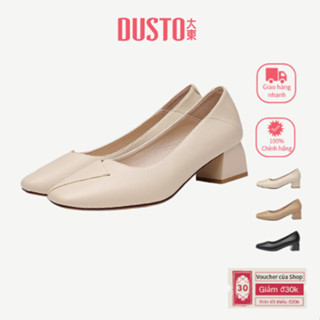 DUSTO Giày cao gót nữ cao 4.3p da mờ Giày Nữ Thời Trang công sở kiểu dáng basic DW24C0009A