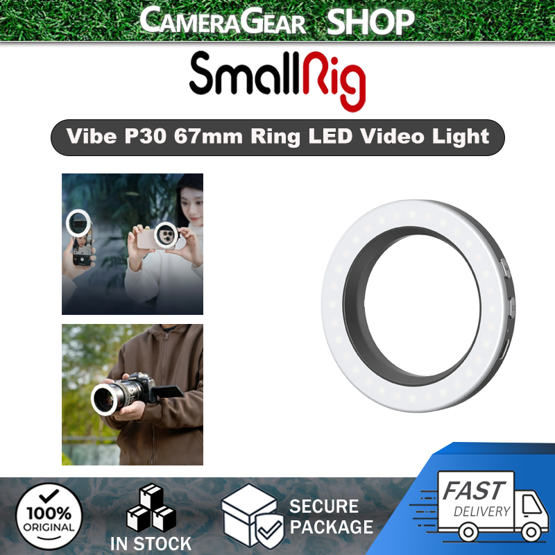 Đèn video LED vòng SmallRig Vibe P30 67mm để tạo nội dung video trên điện thoại, phát trực tiếp