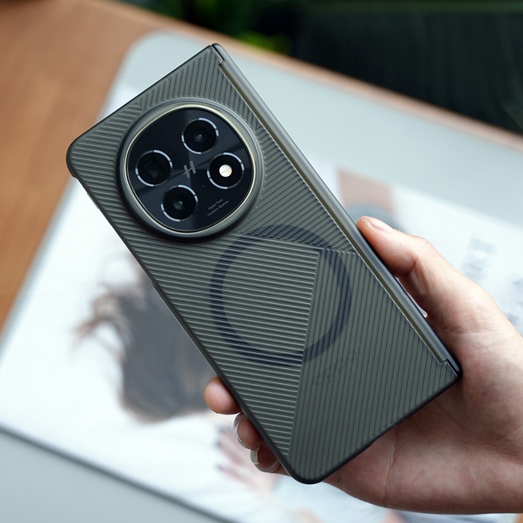 Dành Cho OPPO Find N6 / N5 Vỏ Không Màu Vàng Cứng PC Hình Học Đường Vỏ Điện Thoại