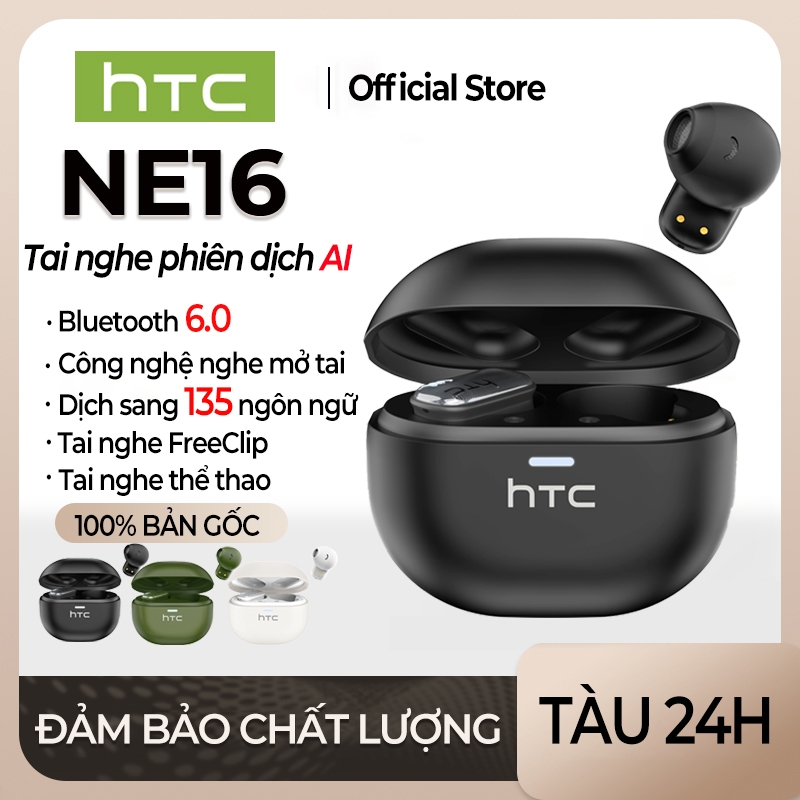 HTC NE16 Tai Nghe Phiên Dịch AI Tai nghe nhét tai Tai nghe Bluetooth 6.0 Tai nghe chống ồn Tai nghe AI Âm thanh nổi HIFI Thoải mái khi đeo | BigBuy360 - bigbuy360.vn