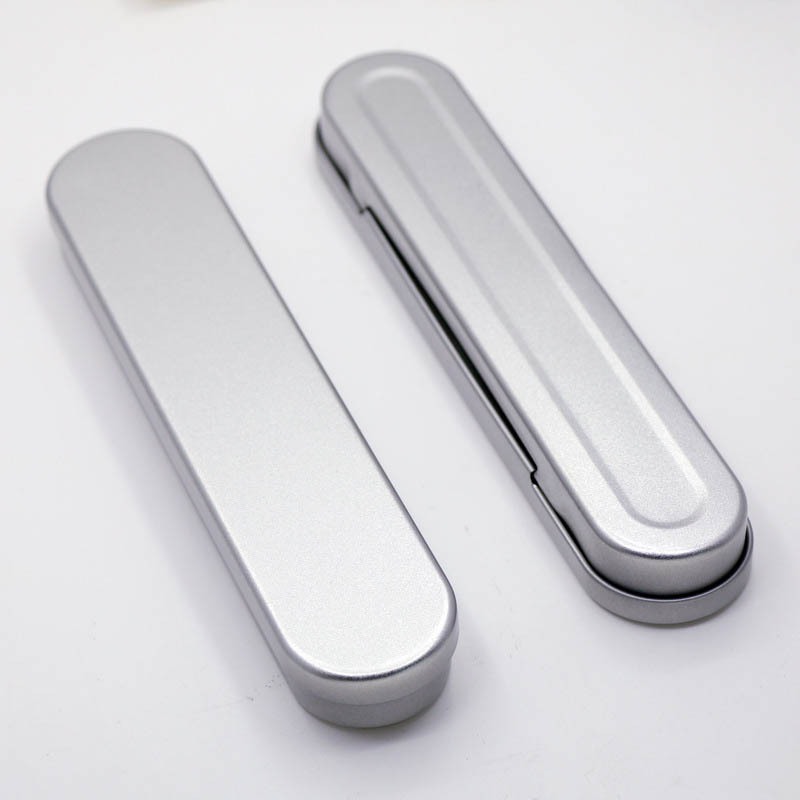 Hộp đựng bút chì hình chữ nhật bằng kim loại Hộp đựng lật