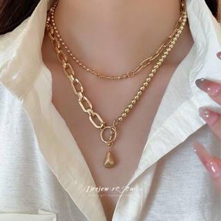 DREZEW Vòng cổ mặt dây chuyền thả nước cổ điển Châu Âu và Mỹ khí chất nhẹ sang trọng chuỗi xương đòn cao cấp Vòng cổ thời trang cá nhân