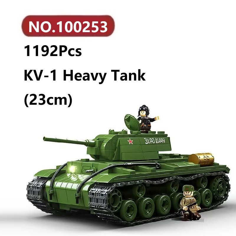 ✨KV-1 Xe Tăng WW2 Đồ Chơi Lắp Ráp Mô Hình 1192Chi Tiết QUANGUAN Tank Lắp Ghép Xếp Hình
