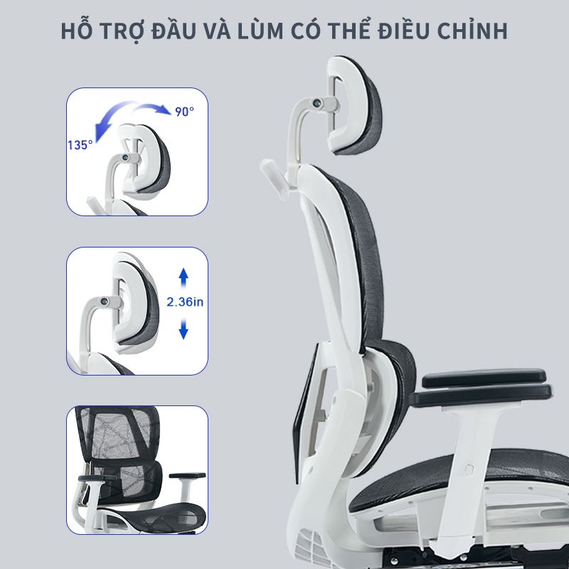 ghế công thái học ghế văn phòng ngã lưng ghế công thái học ghế xoay văn phòng office  gaming chair | BigBuy360 - bigbuy360.vn