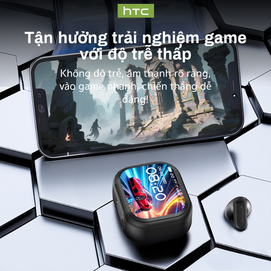 Bảo hành một năm HTC NE20 AI Dịch thuật thời gian thực Tai nghe BluetoothTWS Bluetooth 6.0 Chất lượng âm thanh HiFi IPX5 Tai nghe không dây chống nước | BigBuy360 - bigbuy360.vn