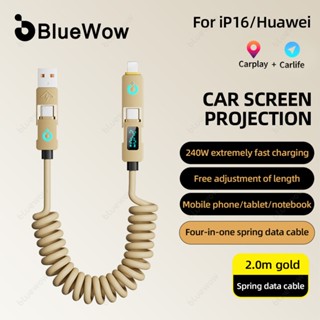 Cáp sạc nhanh BlueWow 4 trong 1 [2M] Cáp Usb Type C cho dây cáp sạc Usb C