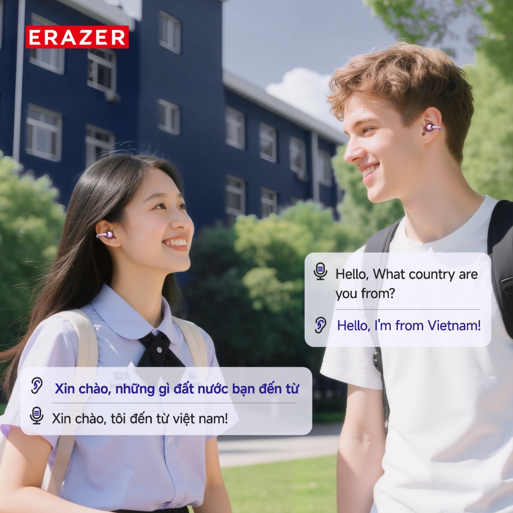 [Bảo hành 1 năm] Tai nghe Bluetooth Lenovo ERAZER XF36 AI Dịch thuật thời gian thực Cuộc gọi HD Chất lượng âm thanh HiFi Độ trễ thấp 135 ngôn ngữ Dịch tai nghe không dây Cuộc sống chống nước IPX5 | BigBuy360 - bigbuy360.vn