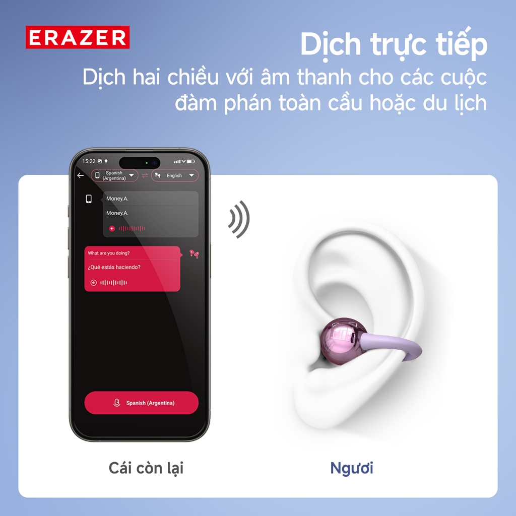 [Bảo hành 1 năm] Tai nghe Bluetooth Lenovo ERAZER XF36 AI Dịch thuật thời gian thực Cuộc gọi HD Chất lượng âm thanh HiFi Độ trễ thấp 135 ngôn ngữ Dịch tai nghe không dây Cuộc sống chống nước IPX5 | BigBuy360 - bigbuy360.vn