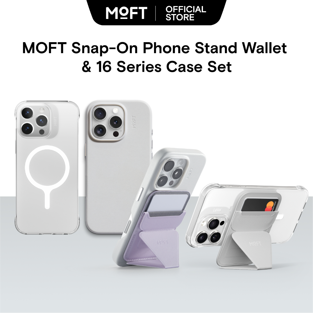 MOFT Snap Stand Wallet & Snap Case MOVASTM Bộ sản phẩm iPhone 16 Series