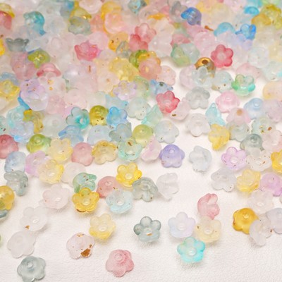 Beadia 110 Miếng Acrylic Hạt Hoa Nhỏ Cho DIY Dây Chuyền Hoa Vòng Tay Dây Chuyền Bông Tai Và Phụ Kiện Trang Sức 6x3mm