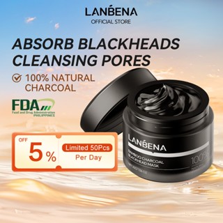 Mặt Nạ Lột Mụn Lanbena Loại Bỏ Mụn Đầu Đen Cải Thiện Vấn Đề Mụn (30g)/Mặt nạ lột mụn đầu đen than tre LANBENA cao cấp 50g
