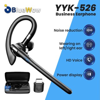 Tai nghe Bluetooth BlueWow | Giảm tiếng ồn micro kép ENC + Tuổi thọ pin 36 giờ | Cuộc gọi HD + móc tai xoay | Nút đa chức năng + màn hình pin | Tương thích với tất cả các mẫu