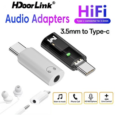 Hdoorlink USB C Sang 3.5MM Bộ Chuyển Đổi Âm Thanh Jack 3.5 Bộ Chuyển Đổi Âm Thanh Aux Loại C Sang 3.5MM Bộ Chuyển Đổi Tai Nghe