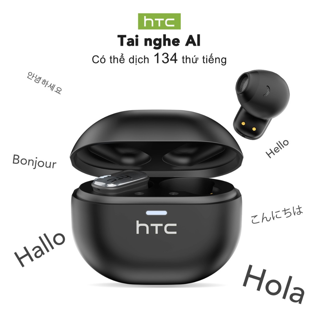 Tai nghe Bluetooth dịch thuật AI HTC NE16 Tai nghe không dây dịch thuật thời gian thực Chất lượng âm thanh HiFi Cuộc gọi HD Chống nước IPX5 | BigBuy360 - bigbuy360.vn