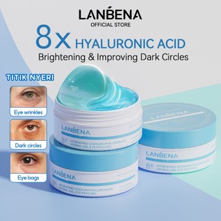  MẶT NẠ MẮT LANBENA HA 8X CUNG CẤP ĐỘ ẨM SÂU GẤP TẠM BIỆT NẾP NHĂN  Hộp 60 miếng  