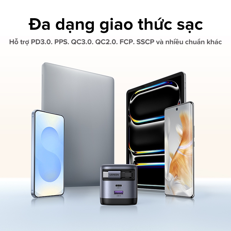 [Nexode] Bộ sạc GaN UGREEN 45W USB-C * 2 / USB-A * 1 / 3 cổng Sạc nhanh Nexode GaN với cáp USB C có thể thu vào 75cm cho IPhone 16 / 15 / 14 / 13 Xiaomi 15 / 14Pro Samsung Galaxy S25 / | BigBuy360 - bigbuy360.vn