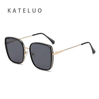 KATLUO Nữ Thời Trang Vuông Gradient Kính Mát Hợp Thời Trang Sắc Thái Chống Tia UV Lái Xe Tiệc Kính Chống Nắng 23022
