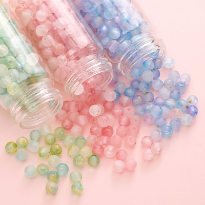 Beadia 40-100 miếng Acrylic Tròn Hạt Vàng Chấm Cho DIY Vòng Tay Vòng Cổ Bông Tai Và Phụ Kiện Trang Sức 6 / 8mm