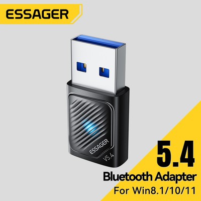 Essager 4 / 5.3 / 5.0 Bộ chuyển đổi Bluetooth Máy tính PC Bộ chuyển đổi không dây Bluetooth cho bàn phím chuột Tai nghe Tương thích với Win 11 / 10 / 8.1