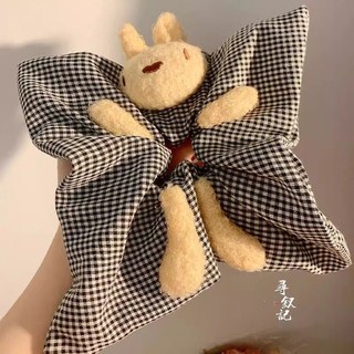 Gấu Nhỏ Thỏ Scrunch Buộc Tóc Nữ Dễ Thương Đầu Vuông Dây Phụ Kiện Tóc