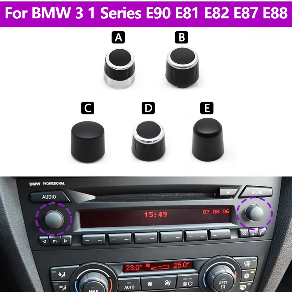 Đài Phát Thanh Xe Hơi CD Máy Nghe Nhạc Nút Âm Lượng Núm Cho Xe BMW 3 1 X1 Z4 Series E90 E81 E82 E87 