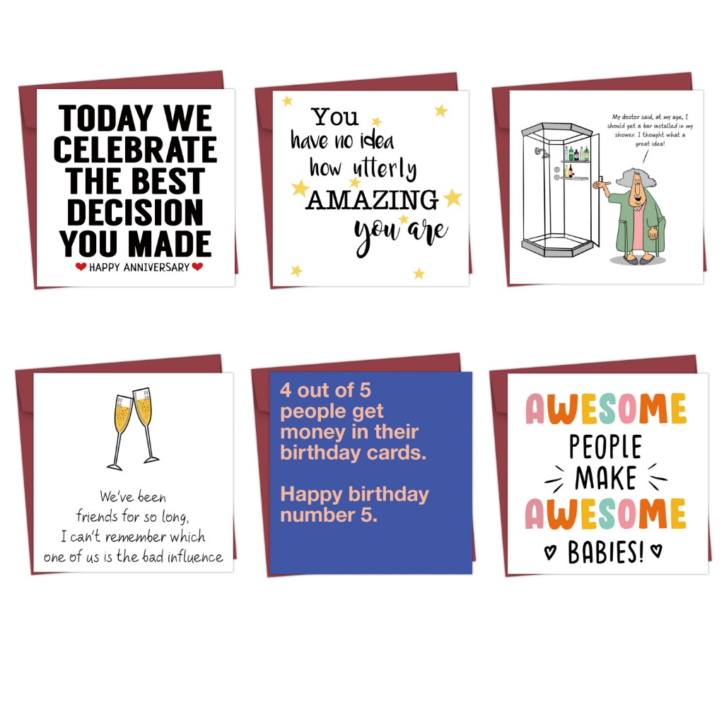 [Coisíní] Thiệp sinh nhật vui nhộn kèm phong bì Thiệp văn bản vui nhộn Quà tặng vui nhộn