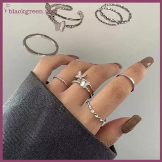 Bgree 3 Cái / 4 Cái Hip Hop Punk Mở Nhẫn Có Thể Điều Chỉnh Bộ Nhẫn Nữ Nhẫn Kim Loại.