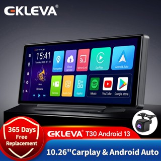  ELKEVA Android 13 2 + 32GB GPS Điều hướng ô tô Dash Cam Carplay & Android Auto AUX Đầu ra BT WIFI 1080P Đầu ghi Video DVR Camera lùi 