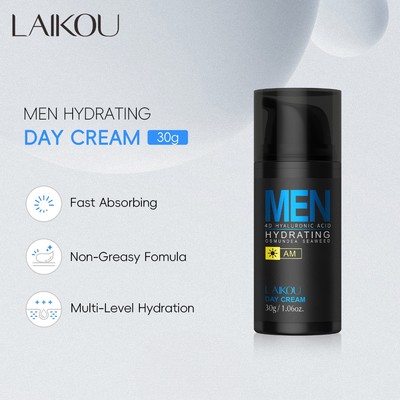LAIKOU Men Hydrating Day Cream 30g 4D Hyaluronic Acid Hydrat hóa sâu Hấp thụ nhanh Không nhờn